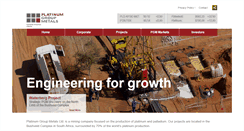 Desktop Screenshot of platinumgroupmetals.net