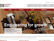 Tablet Screenshot of platinumgroupmetals.net